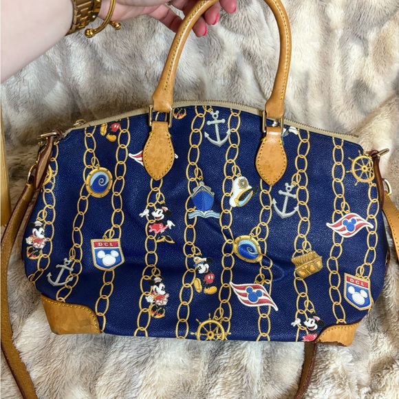 Disney Parks Cruise Line Exclusive- Dooney & Bourke Navy Nautical Dome Satchel - Picture 9 of 14